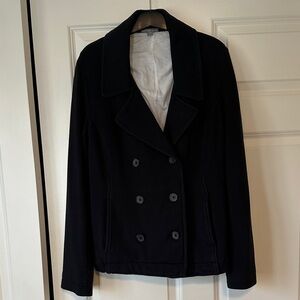 Classic Black Double-Breasted James Perse Jacket
